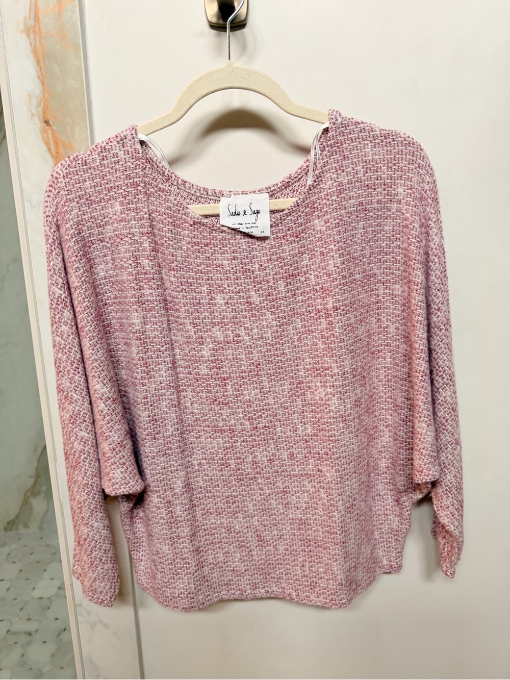 Sadie & Sage Blush Heathered Knit Top